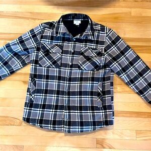 Obermeyer - Obermeyer Men's Avery Flannel Jacket, Berm Plaid - black gray &white